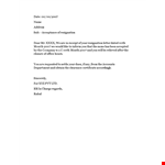 Get your relieving letter within a month of resignation. example document template