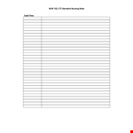 Narrative Nursing example document template