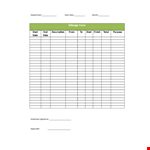 Track Your Monthly Mileage with Our User-Friendly Log Template example document template
