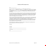 Accepting Job Offer: Tips for Writing a Professional Job Acceptance Letter example document template