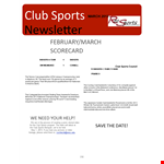 March Newsletter example document template