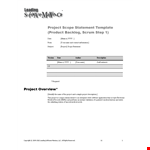 Project Scope Example example document template