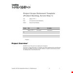 Project Scope Example example document template 