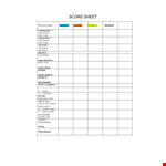 Yahtzee Score Sheets - Track Your Points, Compete with Other Players example document template
