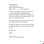 Recognition Letter - Send it Easily via Email or Deliver in Person example document template