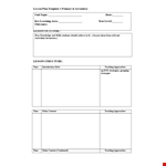 Teaching Strategies: Lesson and Unit Plan Template example document template