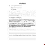 Eviction Notice Letter example document template 