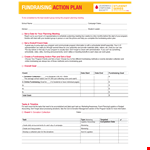 Fundraising Event Action Plan Template example document template