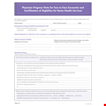 Safely Track Physician Progress & Patient Encounters example document template 