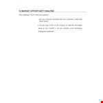 Market Opportunity Analysis Template example document template