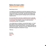 Requesting Salary Increase - Sales Professional | Sample Letter example document template