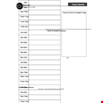 Daily Calendar Pages example document template