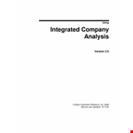 Integrated Company Analysis Template example document template