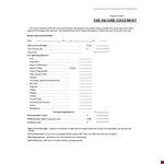 Simple Income Statement Template for Company and Business | Maximize Profit and Income example document template