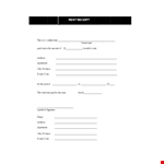 Download Rent Receipt Template - Easily Record Your Rental Payments example document template