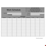 Work Scheduling Template - Company, Phone Number, Address | Enter example document template 