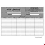 Work Scheduling Template - Company, Phone Number, Address | Enter example document template