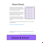 Kids Chore Chart example document template