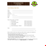 Download Sample Delivery Order Form - Easy Order and Efficient Delivery (Includes Package) example document template