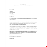 Powerful Business Character Witness Letter for Megan Smith - Street Testimonial example document template
