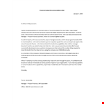 Financial Analyst Recommendation Letter example document template
