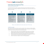 Individual Career Development Plan example document template
