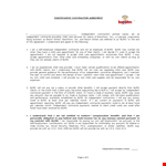 Daycare Independent Contract Agreement example document template