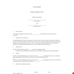 Create a Binding Loan Agreement | Protect Your Interests example document template