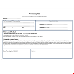Create a Legal Promissory Note Template for Payments of Any Amount example document template
