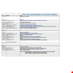 Reunion Event Agenda example document template