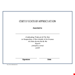 Get Awarded with a Certificate of Appreciation | Customize Yours Now example document template