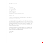 Employment Cover Letter example document template
