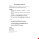 SQL Server DBA Job Description example document template