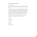 College Academic Letter Of Recommendation example document template