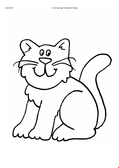 Printable Cat Coloring Page For Kids - Fun and Engaging Coloring Activity