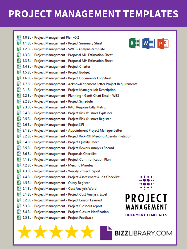 project management templates example