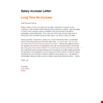 Get a Salary Boost: How to Write a Powerful Salary Increase Letter example document template