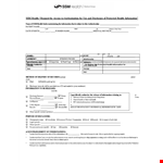 Personal Medical Records Release Form example document template