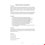 Principal Architect Job Description example document template