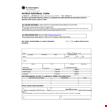 Patient Referral Form Template example document template