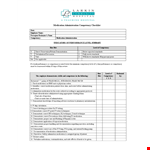 Medication Competency Checklist example document template