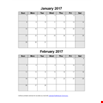 Sample Blank Calendars Template example document template