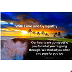Condolence & Sympathy Message Template for Expressing Your Sincere Condolences example document template 