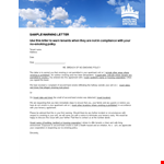 Landlord Complaint Letter To Tenant example document template