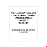 Create an Impactful Interview Training Agenda | Enhance Survey, Address Violence | Interviewers example document template