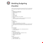 Planed Wedding Budget Checklist For Download Yobrbabibz example document template