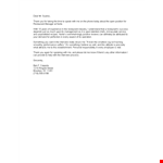 Sample Phone Interview Thank You example document template