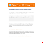 Customized Consulting Proposal: Boost Sales with Our Professional Proposal Templates example document template