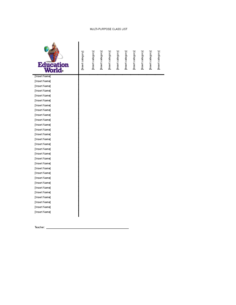 Class Roster Template Create, Analyze, and Manage Class Rosters Quickly