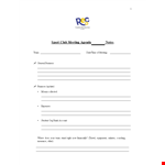 Sports Club Agenda example document template 